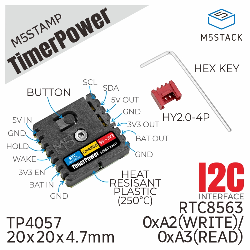 M5Stack - Alimentação oficial do temporizador M5Stamp M5Stack