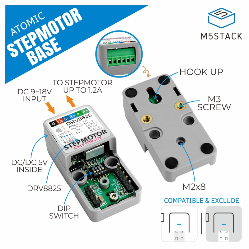 M5Stack - Base oficial do motor de passo