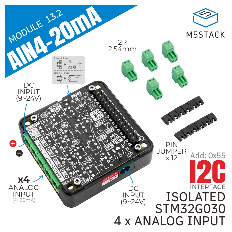 M5Stack - M5Stack 4 canais analógicos para módulo
