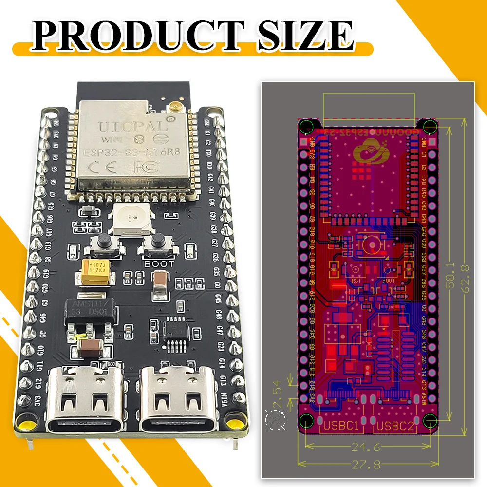 Kit de Placa de Desenvolviment - Esp32 S3 Devkitc 1 avaliação e preço