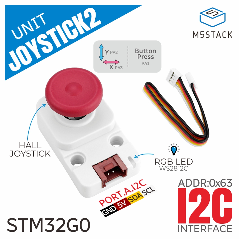 Unidade oficial do joystick I2 - M5Stack avaliação e preço