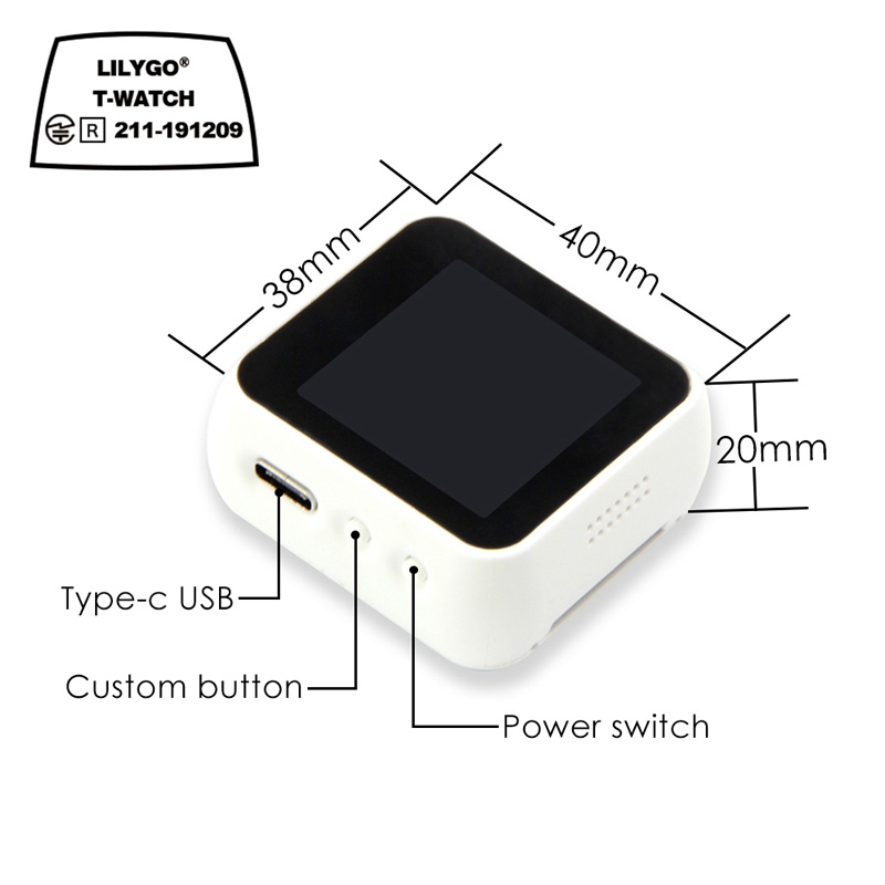 LÍLIGO®TTGO T-Watch com tela d - Ttgo T Watch avaliação e preço
